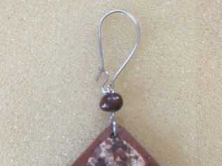 Einzelohrring, Keramik, Silber 35