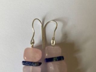 Rosenquarz, Lapislazuli, Silber 39